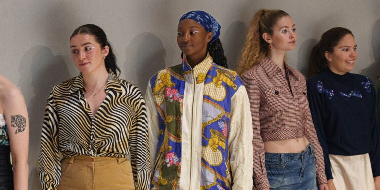 Models get ready for the 2023 student-led Apparel and Interior Merchandising Organization fashion show. (ECU News Services photos)