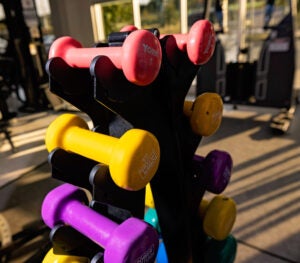 Exercise equipment is pictured at East Carolina University. 